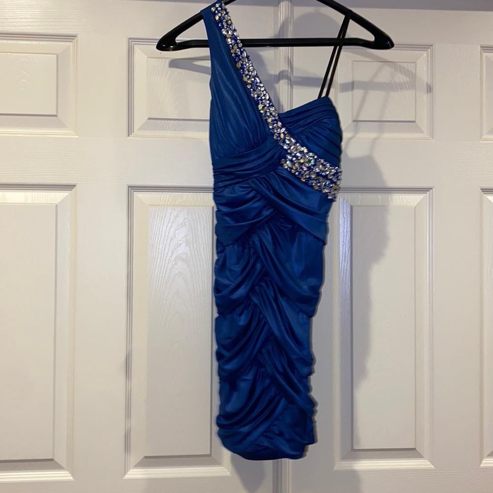 Royal blue cocktail dress
